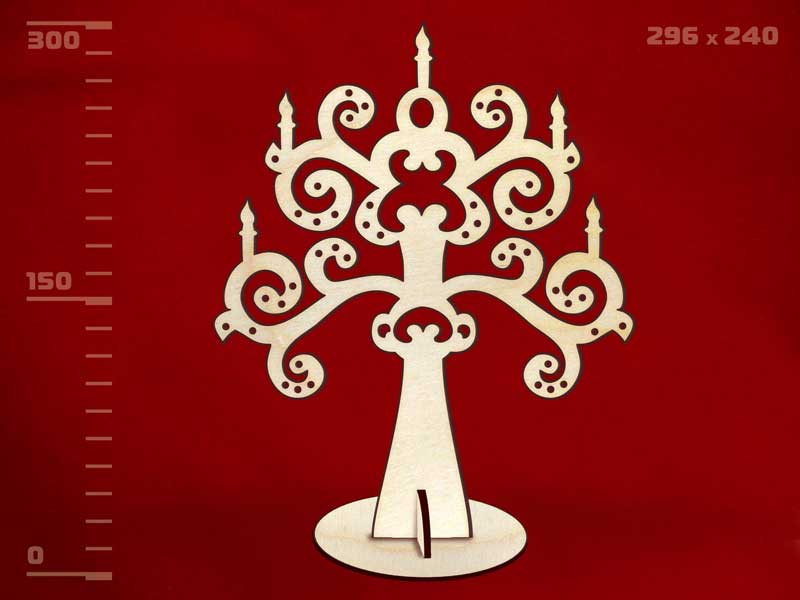 Заготовка для декорирования "Подсвечник" дерево  Полноцвет 13846