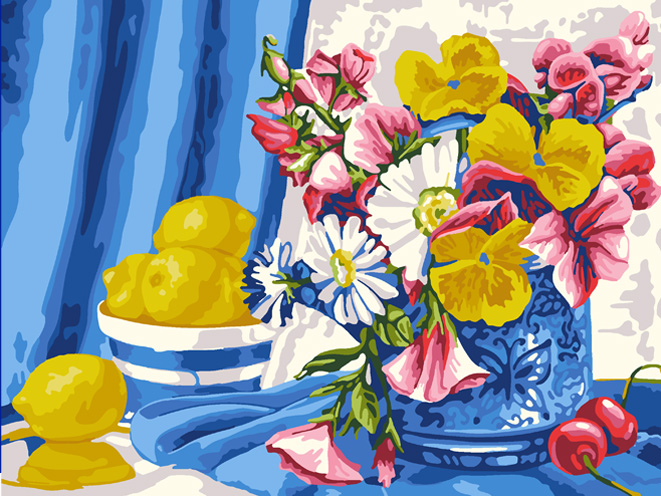 Раскраска по номерам  30*40см "Натюрморт"  Наследие РН2-007														