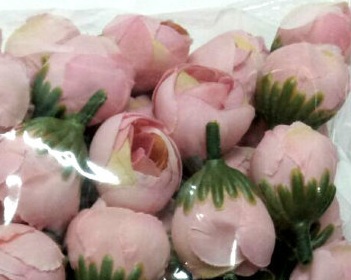 Декор Голова пиона d=2.5см высота 3,5см розовый набор 10шт. за 1шт. 70404														