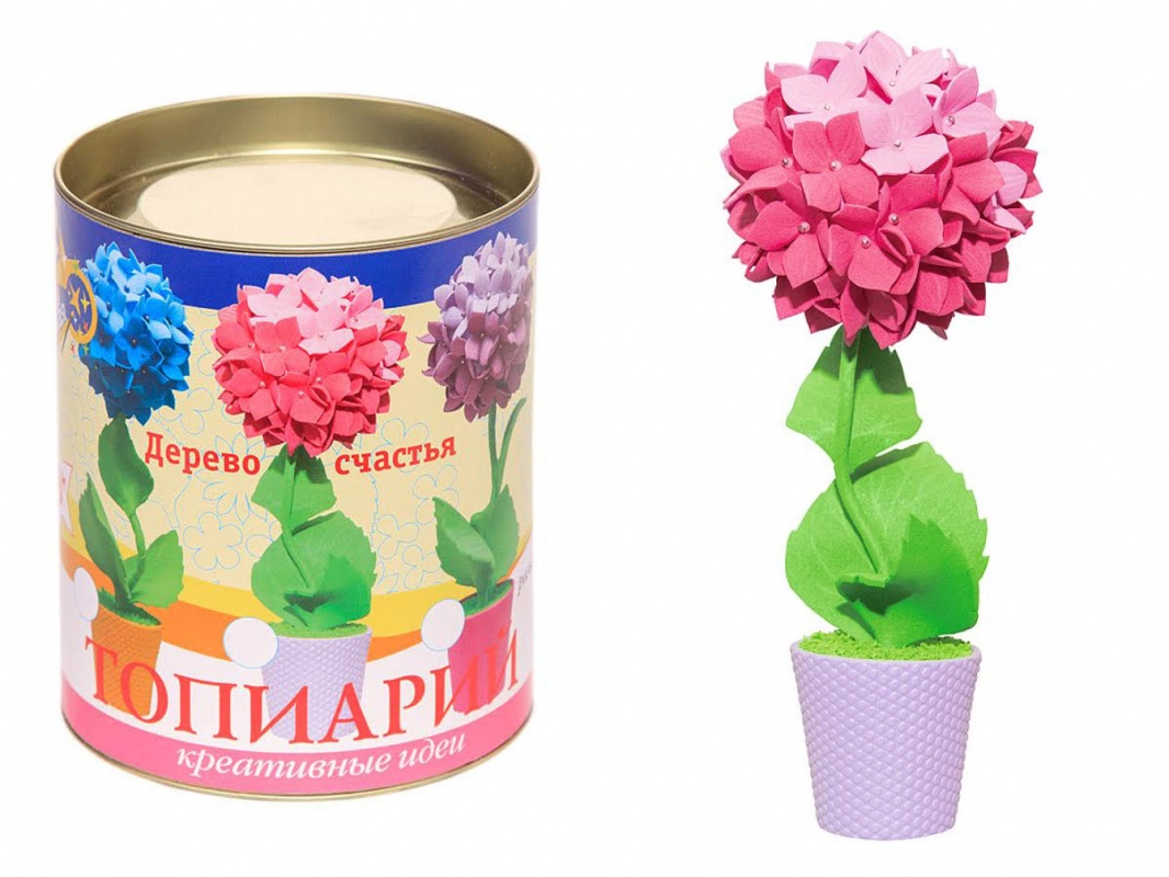Набор для творчества "Дерево счастья. Гортензия розовая"  Волшебная мастерская ТПМ-05														