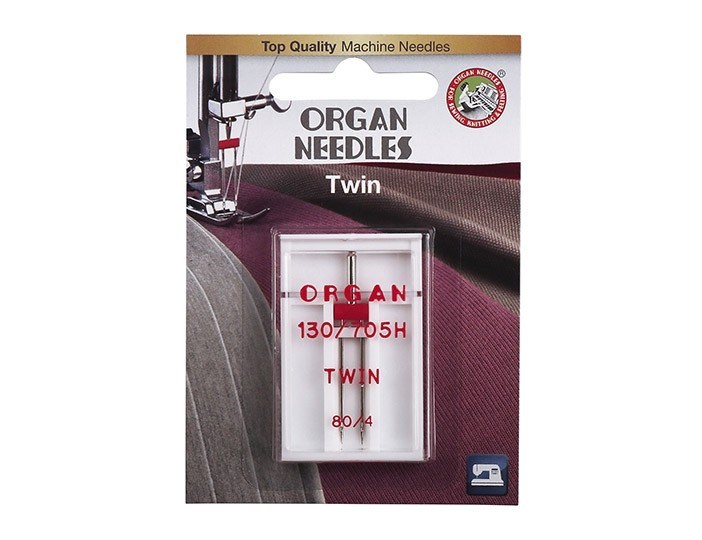 Иглы для быт.шв.машин "ORGAN" двойные универс. 80 (в пачке 1 шт.)