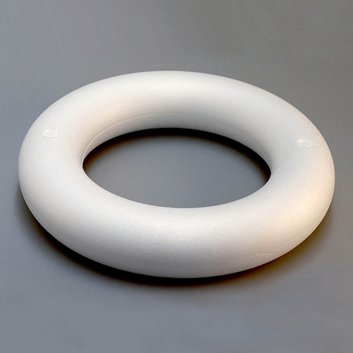 Пенопласт белый Венок полный d=25см 685879/В25														