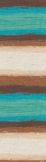 Пряжа "COTTON GOLD Batik" 4603 коричнево-голубые тона 5*100 г. 330м 55% хлопок, 45% акрил  ALIZE 4603														