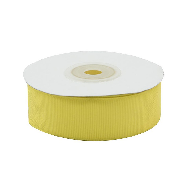 Лента репсовая 25мм лимонный 25мм*25м 060														