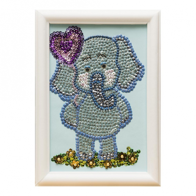 Набор для творчества "Мозаика из пайеток Слоненок"  Волшебная мастерская М022														