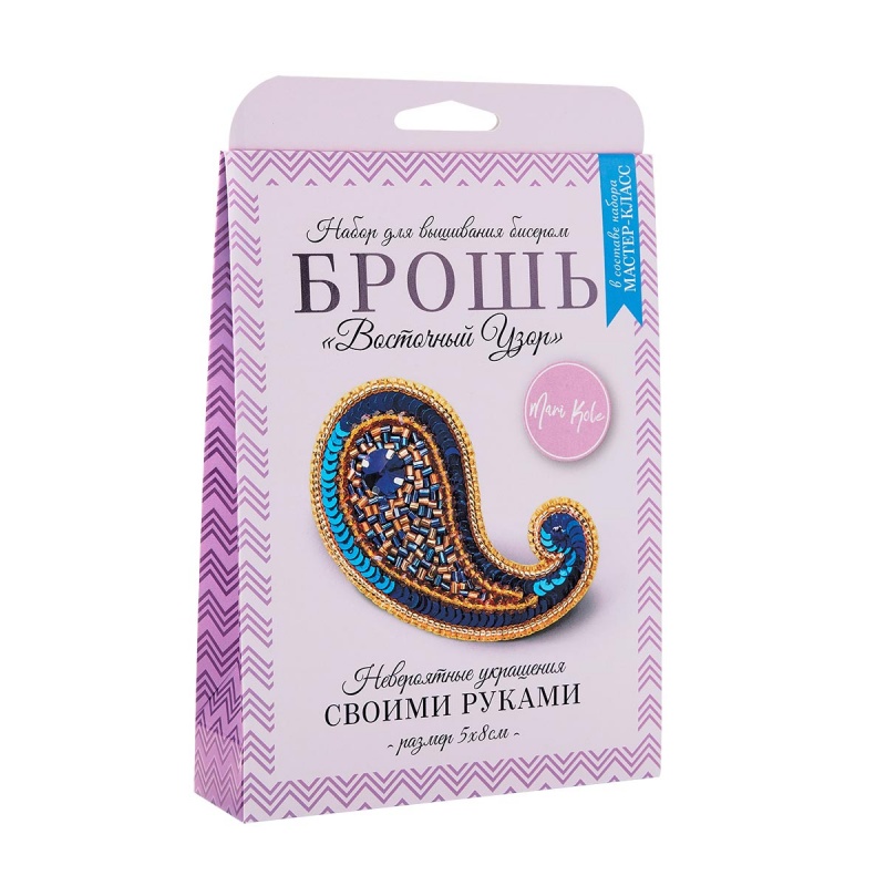 Вышивка бисером "Брошь "Восточный узор ассорти/Синий цветок" НБР-18009/1/2/НБР-18010 Вышивка бисером "Брошь "Восточный узор ассорти/Синий цветок" НБР-18009/1/2/НБР-18010
