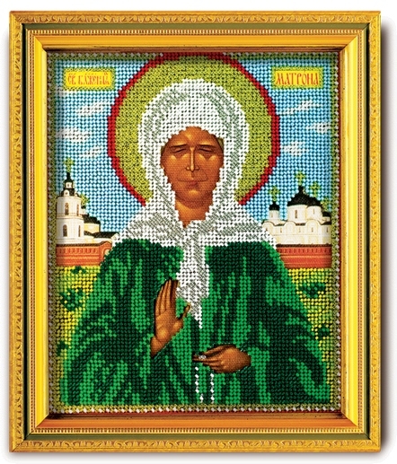 Вышивка бисером Радуга Бисера ювелирный бисер "Святая Матрона Московская" (12*14.5см)