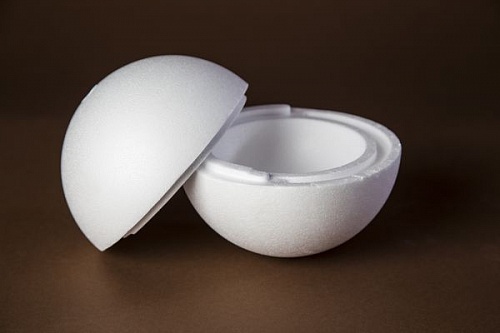 Пенопласт белый Сфера из 2-х частей 18см  Волш. мастерская/Айрис 680215/С3														