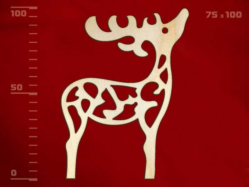 Заготовка для декорирования "Олень-2" 75*100 дерево  Полноцвет 131150														