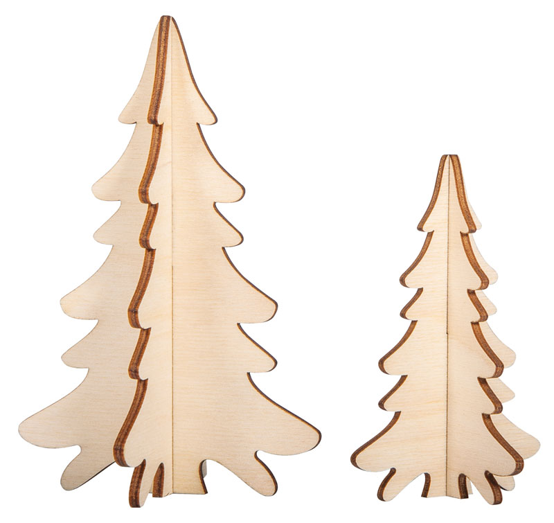 Заготовки деревян. Фигурки сборные "Елки" набор 2шт. 46332000														
