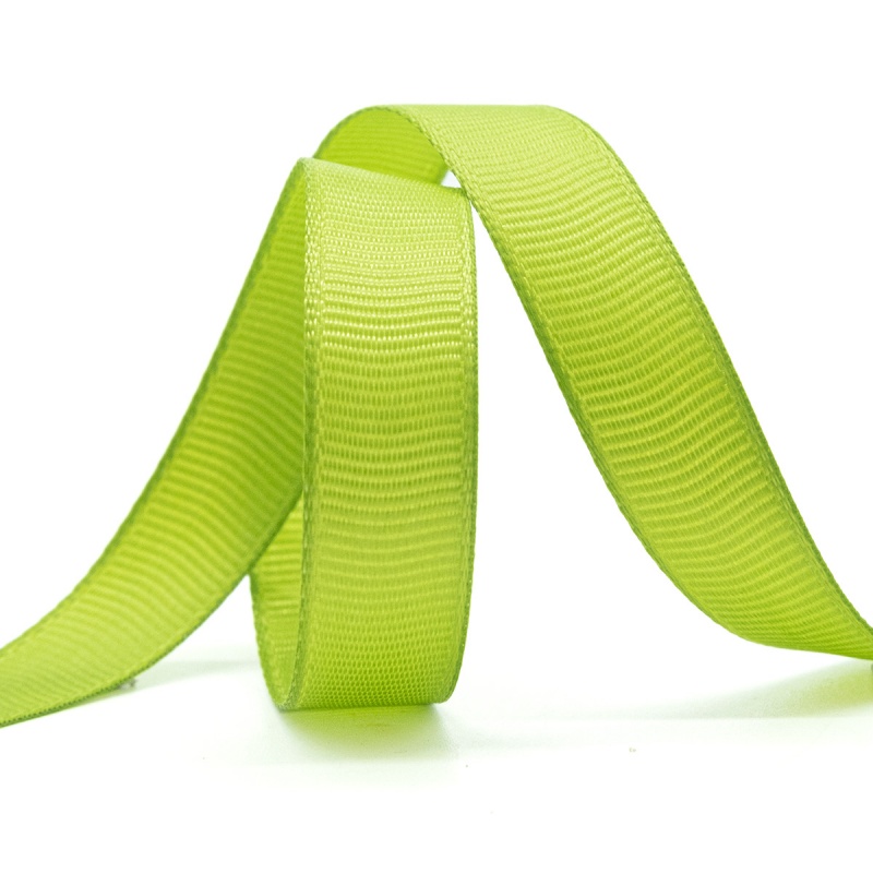 Лента репсовая 12мм зеленый киви 12мм*25м 548														