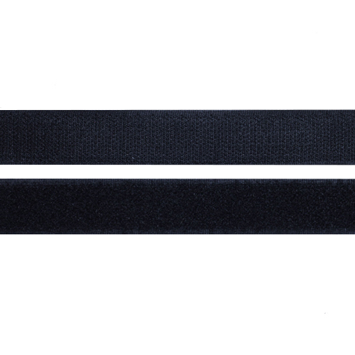 Липучка черный "Дамское счастье", лента текстильная 25мм*25м за 1 м