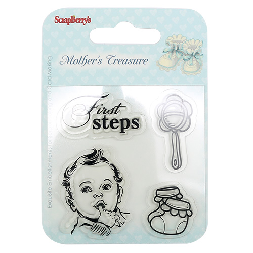 Штамп "Мамины сокровища 1" (анг. язык) набор 7*7см  ScrapBerrys SCB4907015														