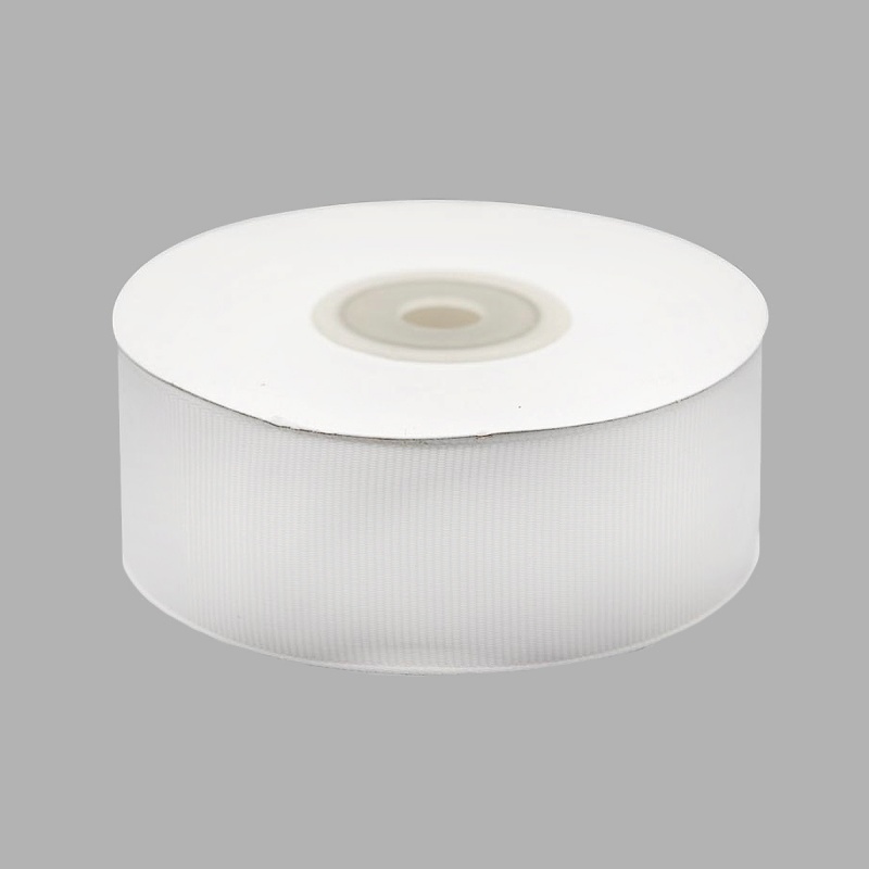 Лента репсовая 30мм белоснежный 30мм*25м 001														