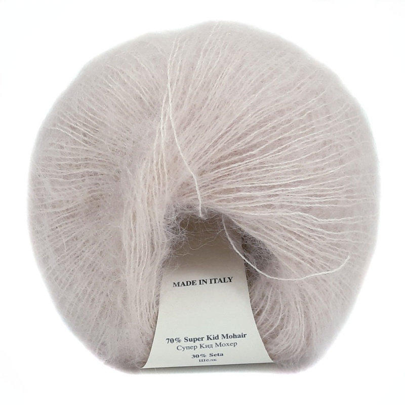 Пряжа "Vittorio" 1011 серо-розовый 10*25г. 200м. 70% мохер, 30% шёлк  Kutnor 1011														