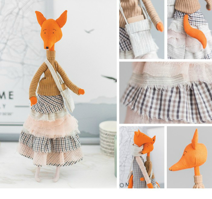 Набор для творчества "Шитье мягкой игрушки "Лисичка Дженифер" 18*22,5*2,5см  СЛ 3739957														