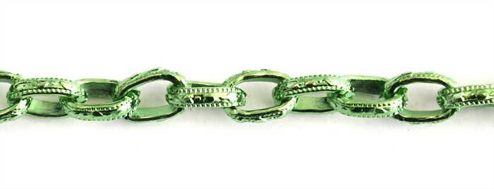 Цепь для творчества алюминий 15,2*10,3*10м (зеленый) 7703529/К1237														