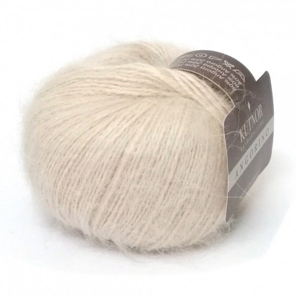 Пряжа "ANGORINO" 0106 фрез 10*25г. 125м 80% ангора, 20% полиамид  KUTNOR(Италия) 0106														