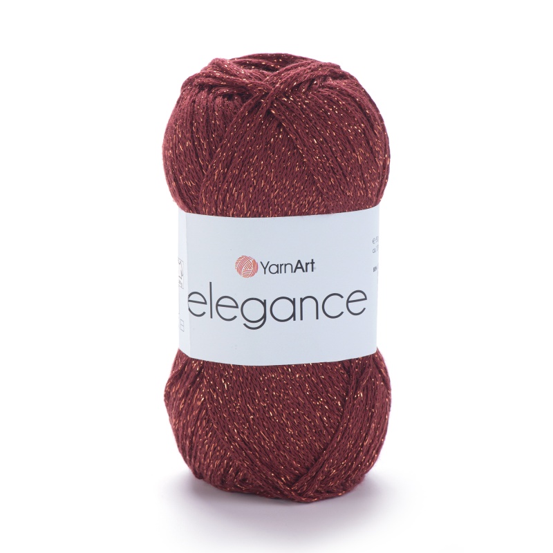  Пряжа "ELEGANCE" 122 медный 50г, 130м, 88% хлопок, 12% металлик