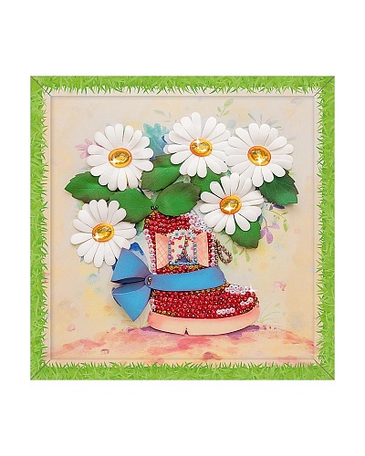 Набор для творчества "Мозаика из пайеток Полевые ромашки"  Волшебная мастерская МБ-03														