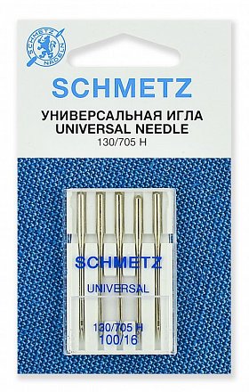 Иглы для быт. шв. машин 130/705Н №100 универсальная (в пачке 5 шт.) SCHMETZ 0701050/22:15 2 VES Иглы для быт. шв. машин 130/705Н №100 универсальная (в пачке 5 шт.) SCHMETZ 0701050/22:15 2 VES