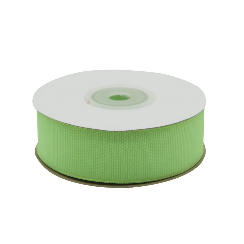 Лента репсовая 25мм ярко-салатовый 25мм*25м 085														