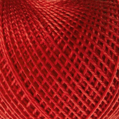 Пряжа "Нарцисс" 0810 ярко красный 12*100г. 395м. 100% хлопок  ПНК им.Кирова