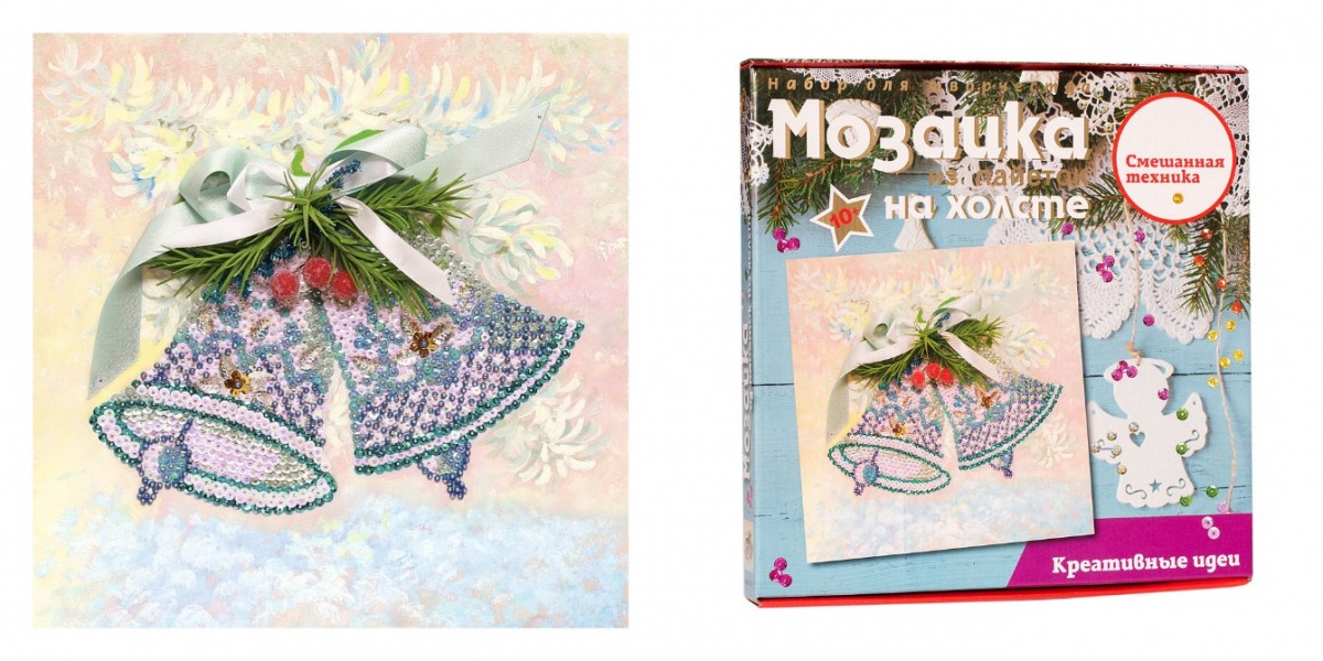 Набор для творчества "Мозаика из пайеток на холсте Колокольчики"  Волшебная мастерская МХ-17														