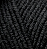 Пряжа "LANAGOLD Plus" 60 черный 5*100 г. 140м 49% шерсть, 51 % акрил  ALIZE 60														