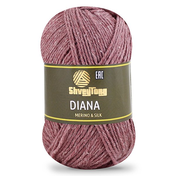 Пряжа "ShveyTorg Diana" 60105 пыльная роза 5*50 г. 200м 80% Мериносовая шерсть, 20% Шелк  ТУРЦИЯ
