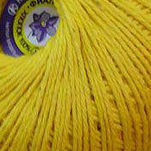 Пряжа "Фиалка" 0203 желтый 12*75 г. 100% хлопок  Пр-ниточ комбинат им. Кирова
