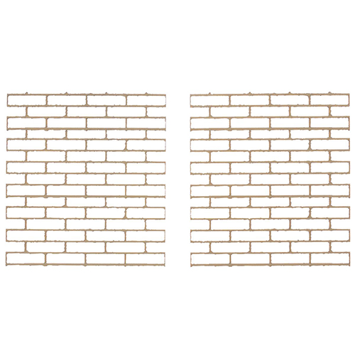 Вырубка лазерная из дерева Кирпичная стена 9,9см набор 2шт.  SCRAPBERRYS SCB4400106														