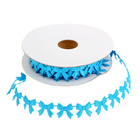 Лента фигурная  "Бантики" 18мм голубой 004, 18мм*25м