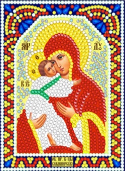 Мозаика "Икона. Владимирская" ИМА5-083 12*15см, круглые стразы в пакете  Наследие ИМА5-083														