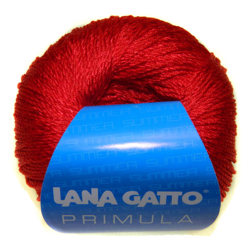 Пряжа "PRIMULA" 6561 красный 10*50 г. 158м 67% хлопок, 33% вискоза  Lana Gatto 6561														