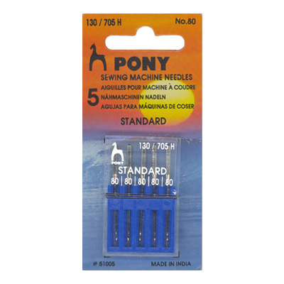 Иглы для быт.шв.машин стандартные №80 (в пачке 5 шт.)  Pony 51005														