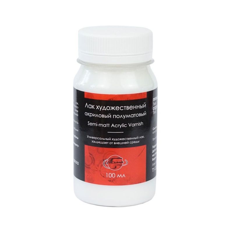 Лак художественный акриловый  полуматовый 100мл  ТАИР 1201312														