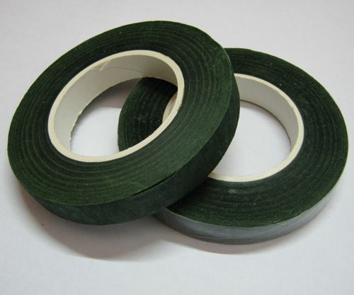 Лента флористическая 12,0мм тейп лента цв. т. зеленый 12,0мм*27м  GLOREX 194														