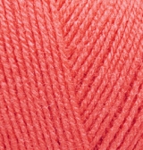 Пряжа "SEKERIM BEBE" 154 персик 5*100 г. 350м 100% акрил   ALIZE 154														