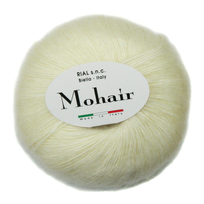 Пряжа "MOHAIR" 12 молочный 10*50 г. 2м 70% мохер, 30% акрил  ITALY 12														