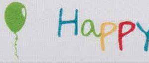 Лента атласная  "Happy Birthday" 15мм, 15мм*5м  ГЕЛА VR15.509														