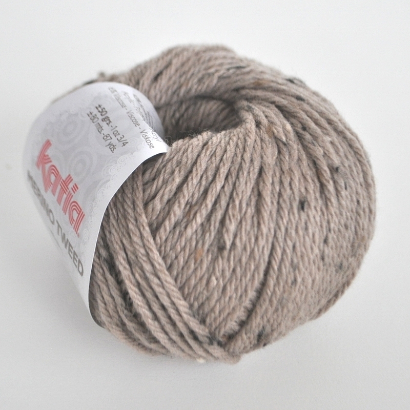 Пряжа "Katia "MERINO TWEED" 301 беж 20*50 г. 80м 51%  шерсть. 43% акрил. 6% вискоза 301														