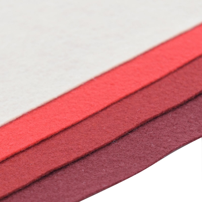 Фетр набор №12 4 листа (молочный, красн, т.красный, бардо) жесткий А4 1мм  АСТРА 7730788														