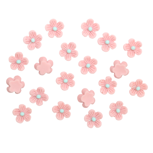 Декор Цветочки из пластика 10мм цв. ассорти набор 20шт. за 1шт.  Astra&Craft 7723899/AS12-02														