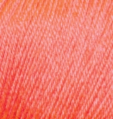 Пряжа "BABY WOOL" 619 коралловый 619 10*50 г. 175м 16% полиамид, 84 % акрил  ALIZE