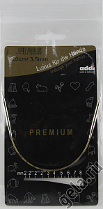 Спицы круговые супергладкие D 3,5мм, длина 20см никель  Addi 105-7/3,5-20														