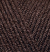 Пряжа "LANAGOLD CLASSIC" 26 коричневый 5*100 г. 140м 49% шерсть, 51 % акрил  ALIZE 26														