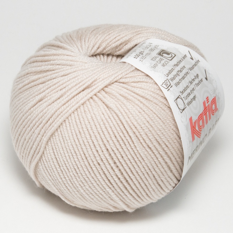 Пряжа "Katia "MERINO BABY" 27 беж 10*50 г. 165 мериносовая шерсть 100% 27														