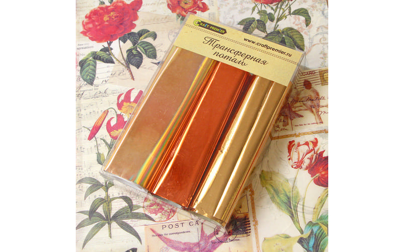 Поталь трансферная "CRAFT PREMIER. Золочение" набор 3 листа TP00122														