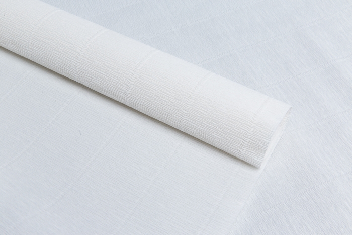 Бумага гофре 600 белая 50см*2,5м 180гр.  Италия 600														